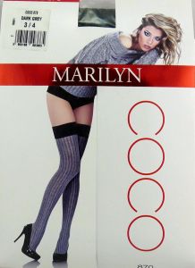 Marilyn COCO 670 R3/4 pończochy samonośneblack